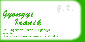 gyongyi kranik business card